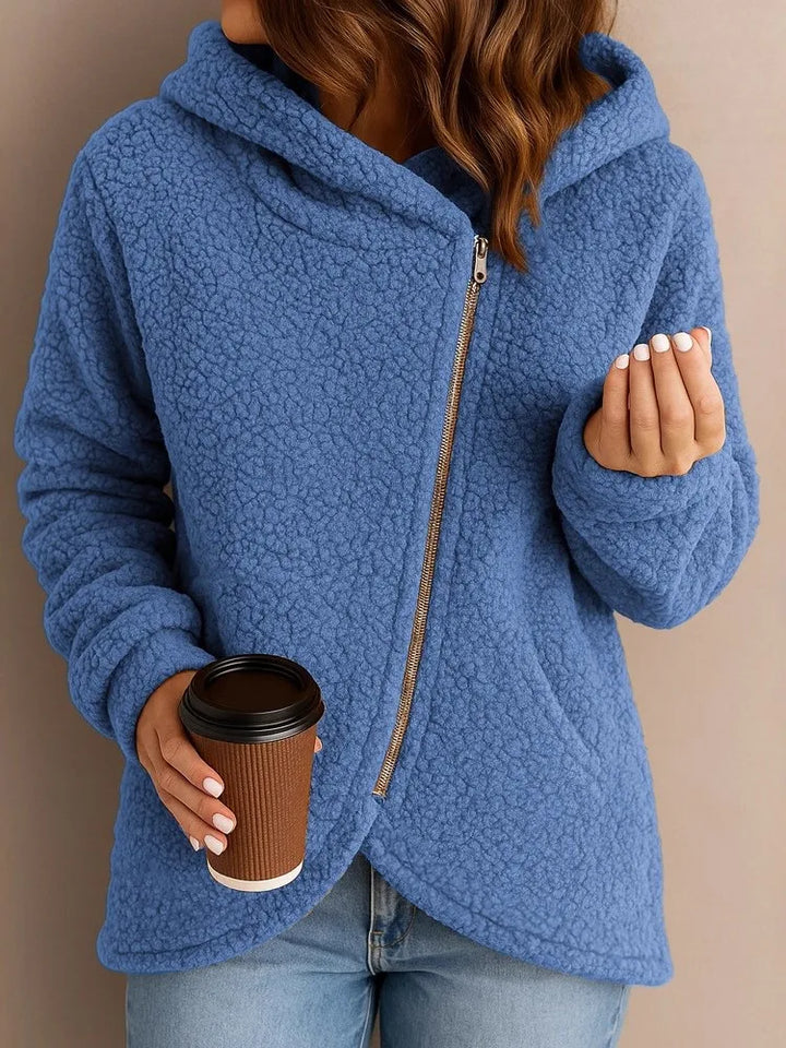 Women's Warm Thickened Fleece-lined Sweatshirt Y2k Clothes Woman Hooded Top Zipper Cardigan Winter Trendy Style Lamb Wool Jacket