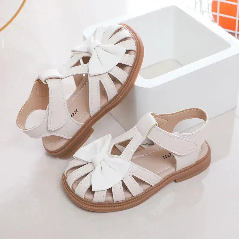 Girls Sandals Bow Peep-toe Non-slip Sandals-Shoes-Bennys Beauty World