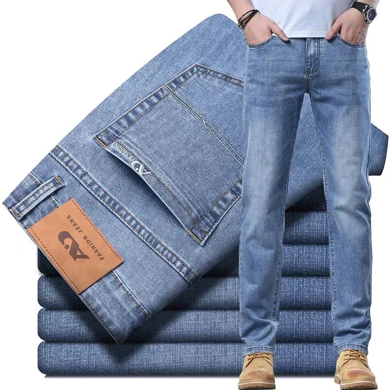DELIY Men's Slim Fit Stretch Denim Jeans | All - Season Classic - Bennys Beauty World