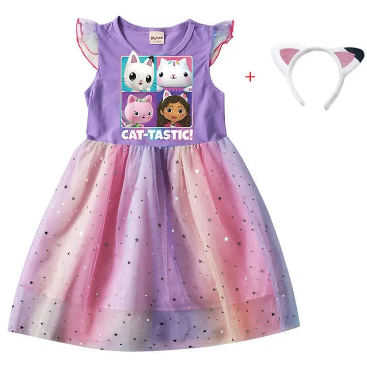 Cartoon Baby Girl Party Dresses-Dresses-Bennys Beauty World