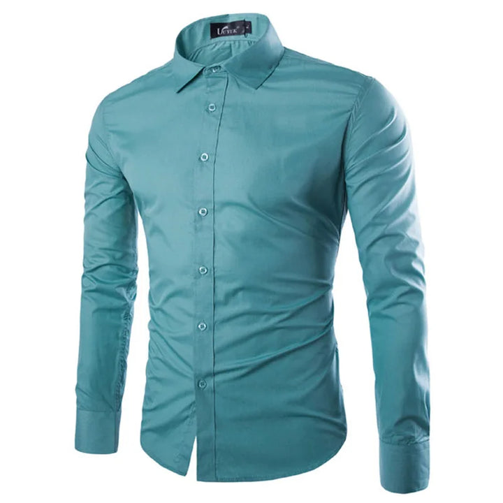 Men's Candy Color Long Sleeve Shirt Casual Fashion for Spring & Summer-Shirt-Bennys Beauty World