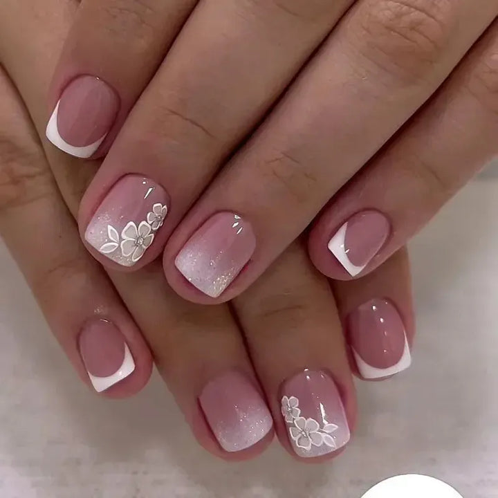 Short Square Press-On Nails – 24 Pcs Acrylic False Nail Tips | Bennys Beauty World-Nails-Bennys Beauty World