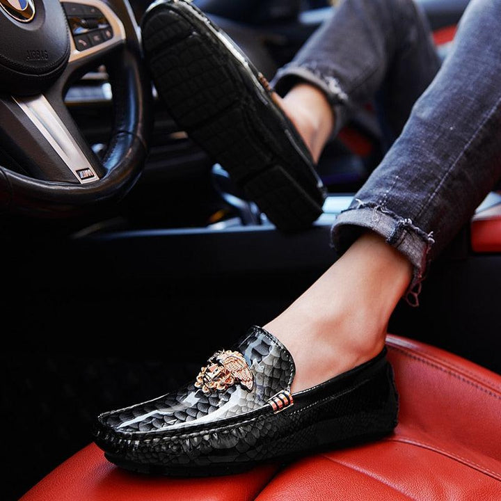 Men's Leather Casual Loafers Shoes-Shoes-Bennys Beauty World