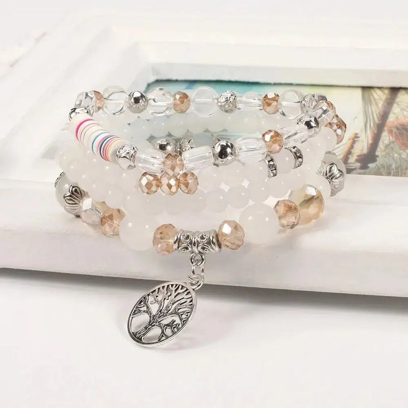 Multi-Layer Pendant Bracelet Artificial Crystal Glass-bracelet-Bennys Beauty World