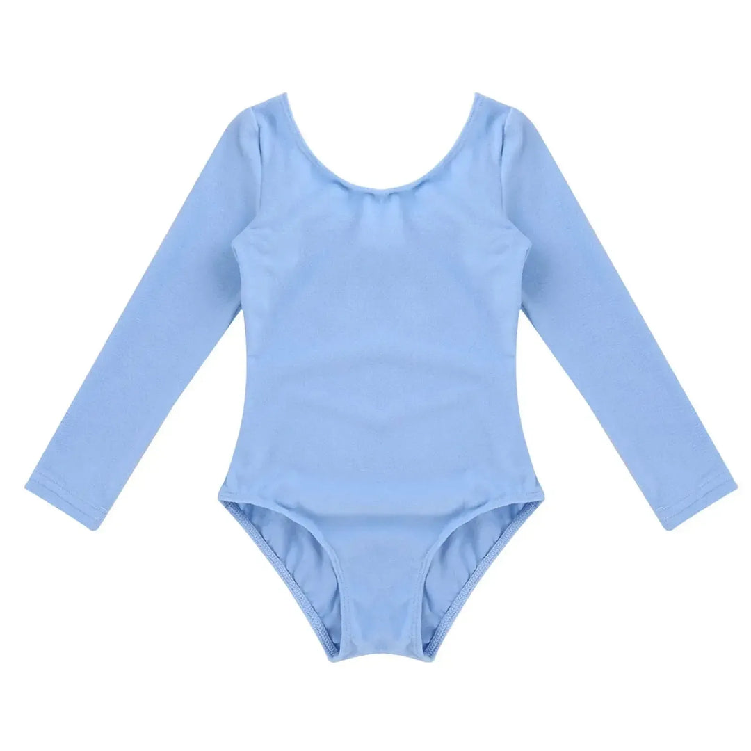 Girls Long Sleeve Ballet Leotard – Gymnastics Bodysuit - Bennys Beauty World