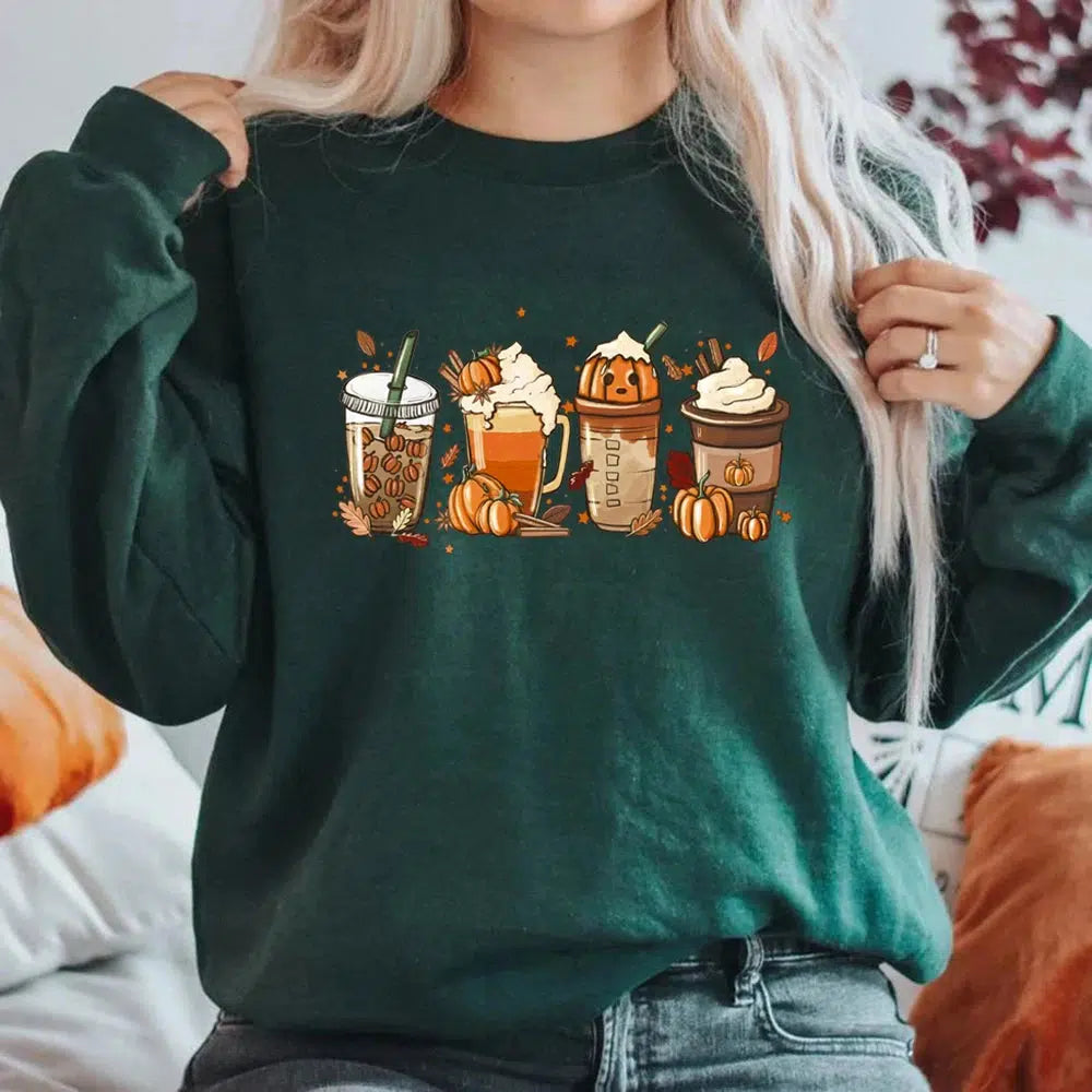 Fall Coffee Sweatshirt Fall Hoodie For Thanksgiving