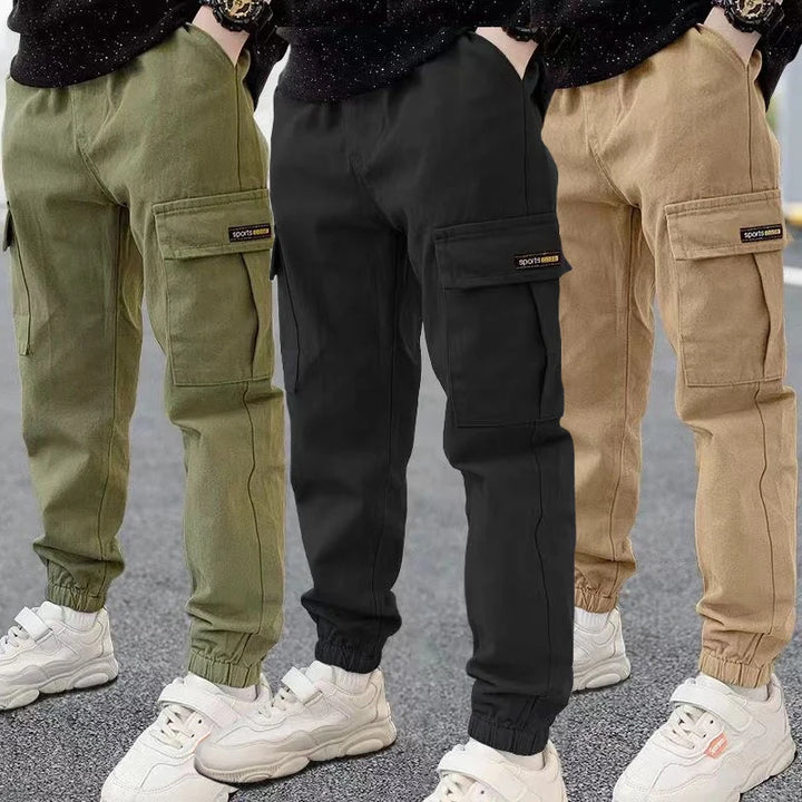 Boys Cargo Pants | Casual Full-Length Trousers | Ages 3–12