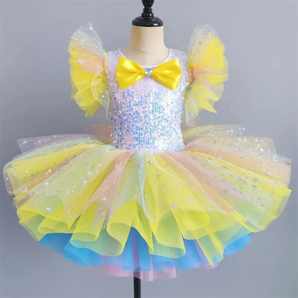 Girls Ballet Tutu Dress – Sleeveless Dance Leotard &amp; Skirt - Bennys Beauty World