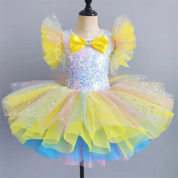 Girls Ballet Tutu Dress – Sleeveless Dance Leotard &amp; Skirt - Bennys Beauty World