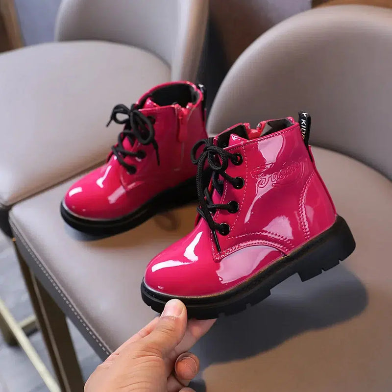 Boys And Girls Ankle Boots Spring Leather Short Boots Kids-kids shoes-Bennys Beauty World