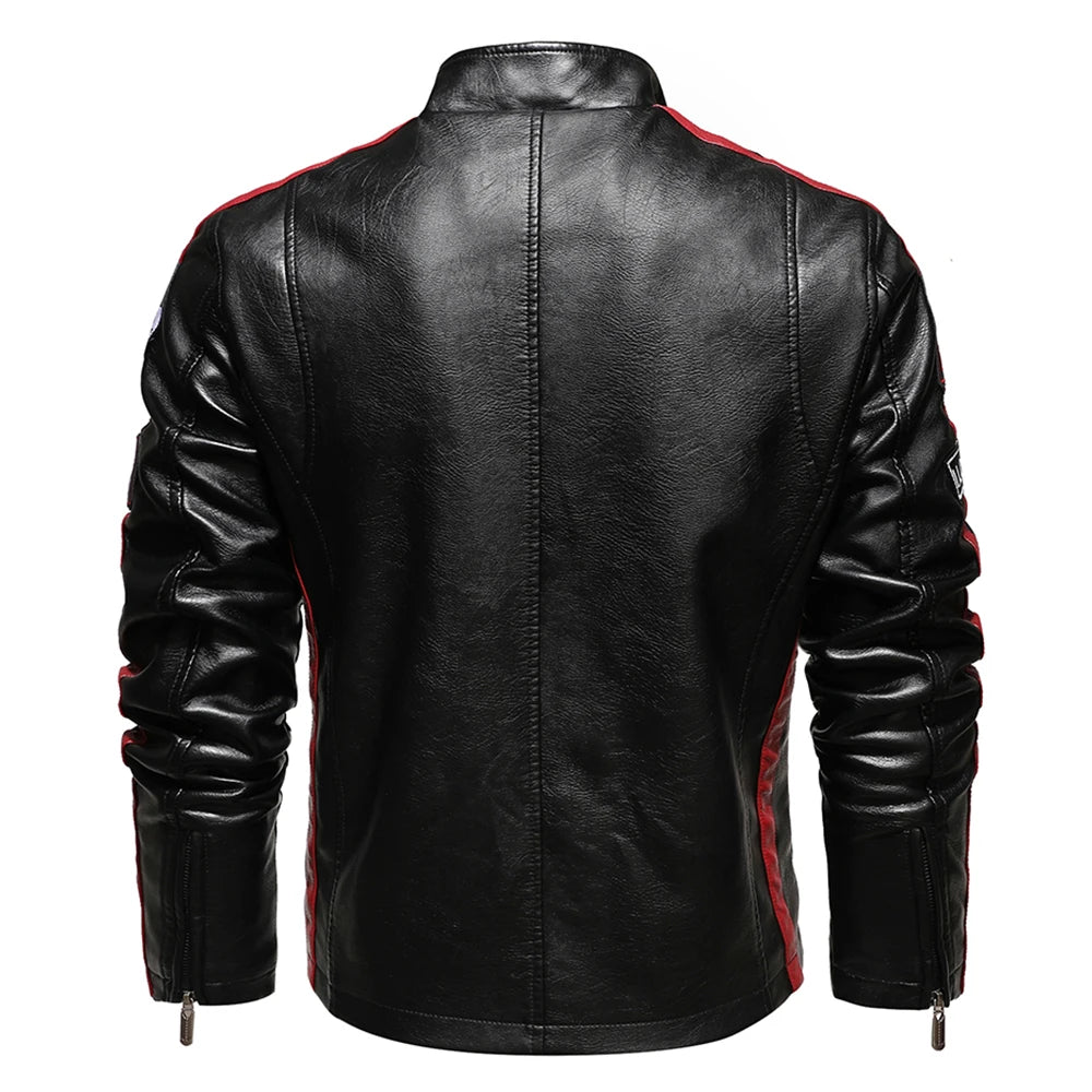 Fall Motorcycle Leather Jacket For Men only $103.09