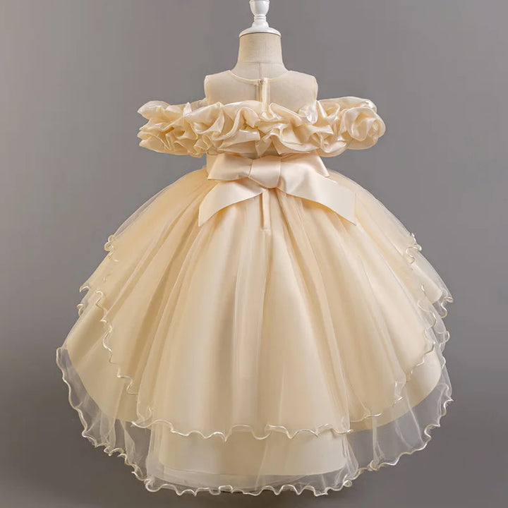 3-10 Years Girls Tailing Dress Summer Sequins Dresses