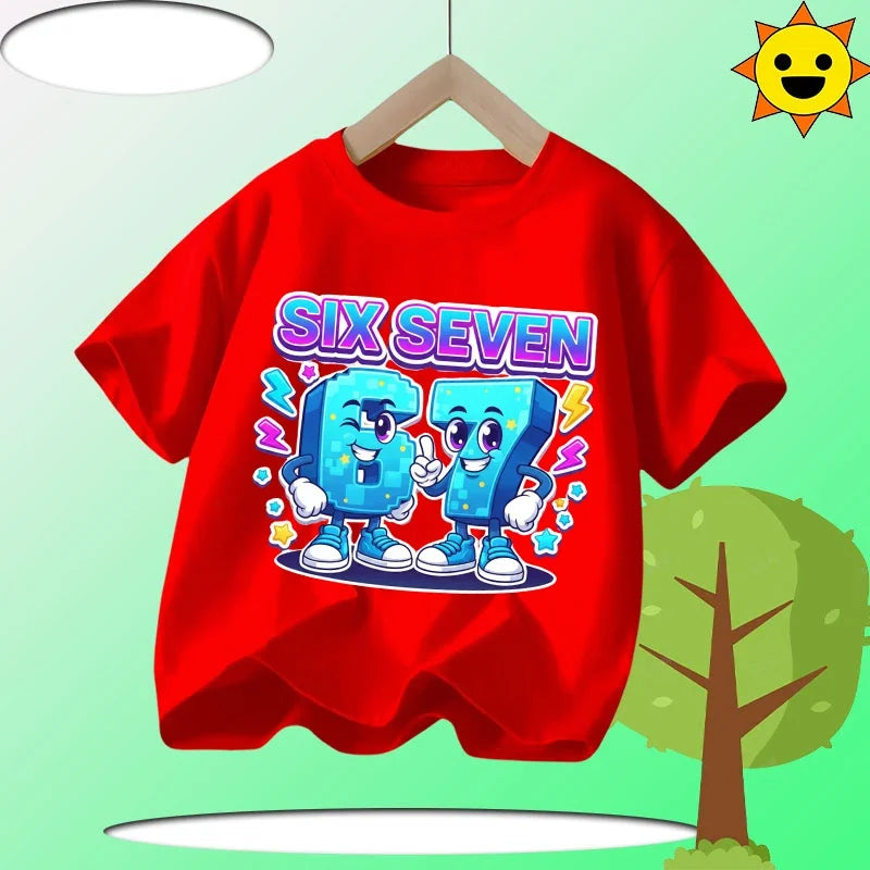 Kids Funny Printed Cotton T-Shirt