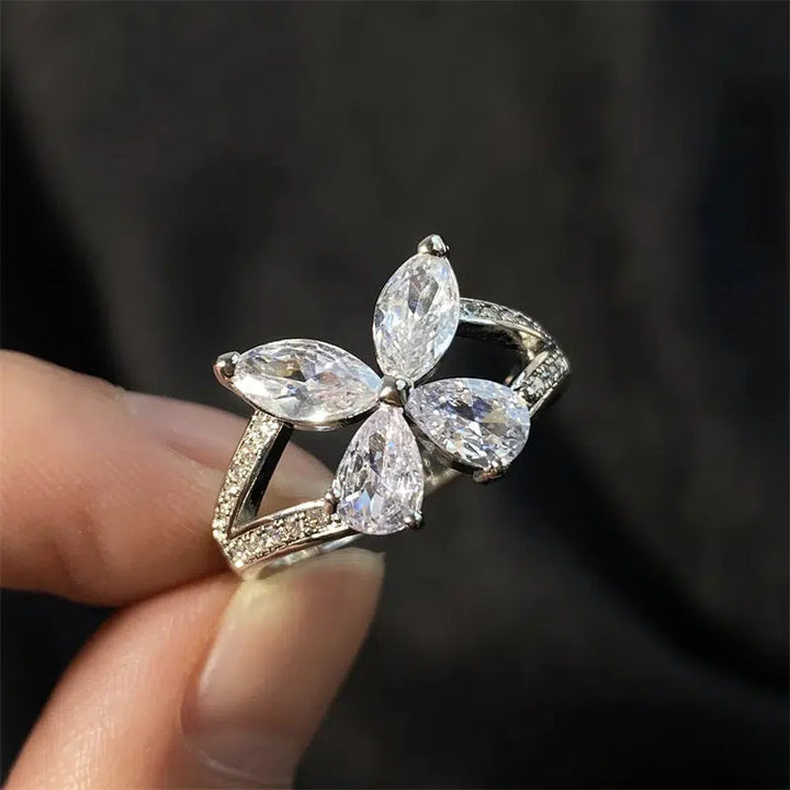 Crystal Zircon Ring Fashion Wedding Band Rings for Women-Ring-Bennys Beauty World