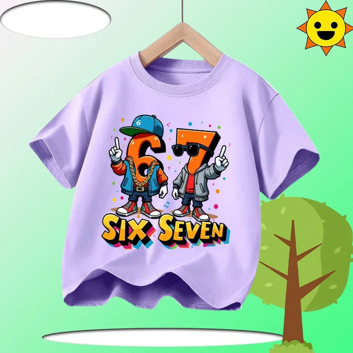 Kids Funny Printed Cotton T-Shirt