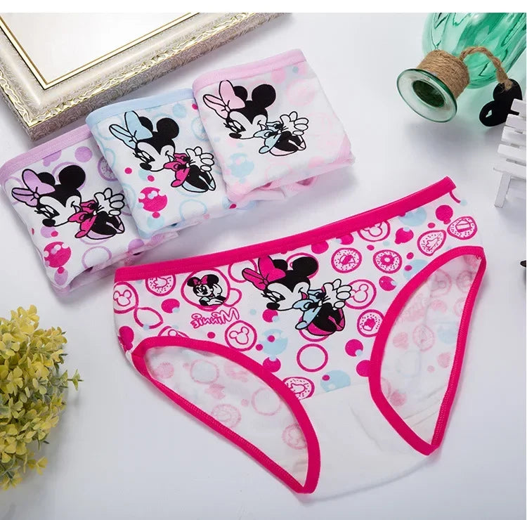 4 Pieces/Lot 2-12Y Children Underwear High Quality Cotton Girls Panties