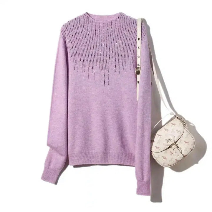 Women's High Collar Loose Bottomed Knitted Sweater