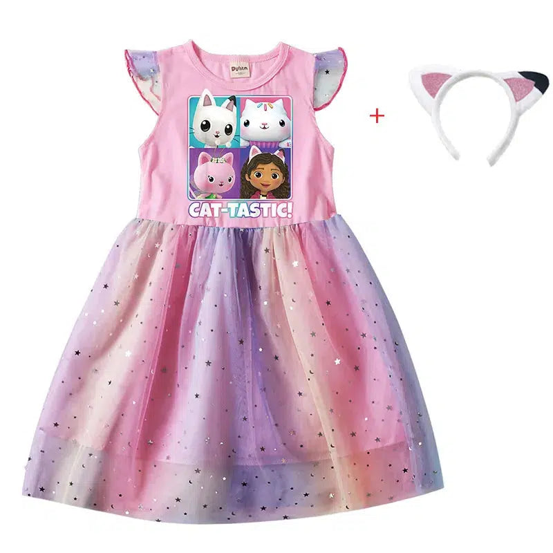 Cartoon Baby Girl Party Dresses-Dresses-Bennys Beauty World