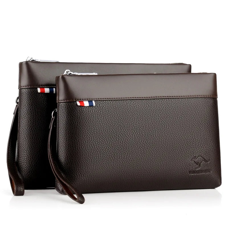 Fashion Business Men's Handbag Clutch Soft PU Leather Men's Waistbag-bag-Bennys Beauty World