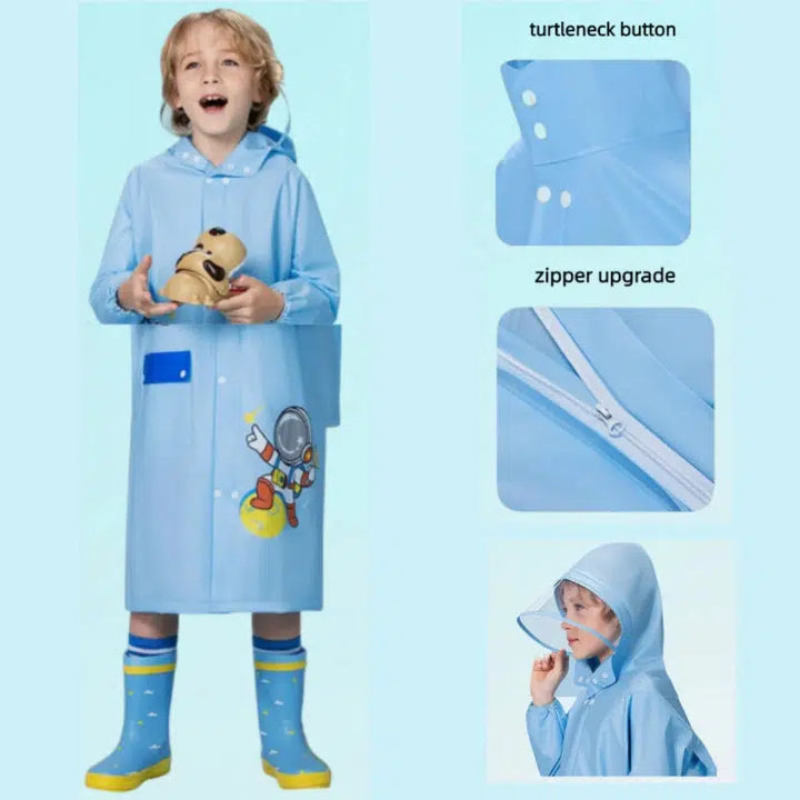 Kids Raincoat Wateproof Childrens Dinosaur Rain Coat-kids clothing-Bennys Beauty World