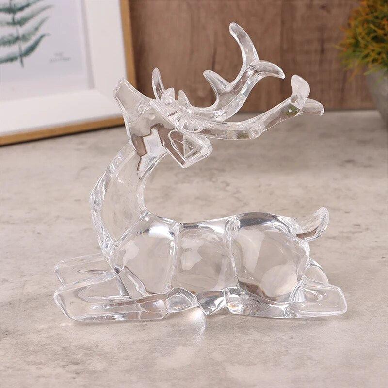 Crystal Deer Figurines Desktop Ornament-Photo Frame-Arlik interiors