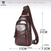 Mens Leather Chest Bag Large Capacity Casual Messenger Bag-bag-Bennys Beauty World