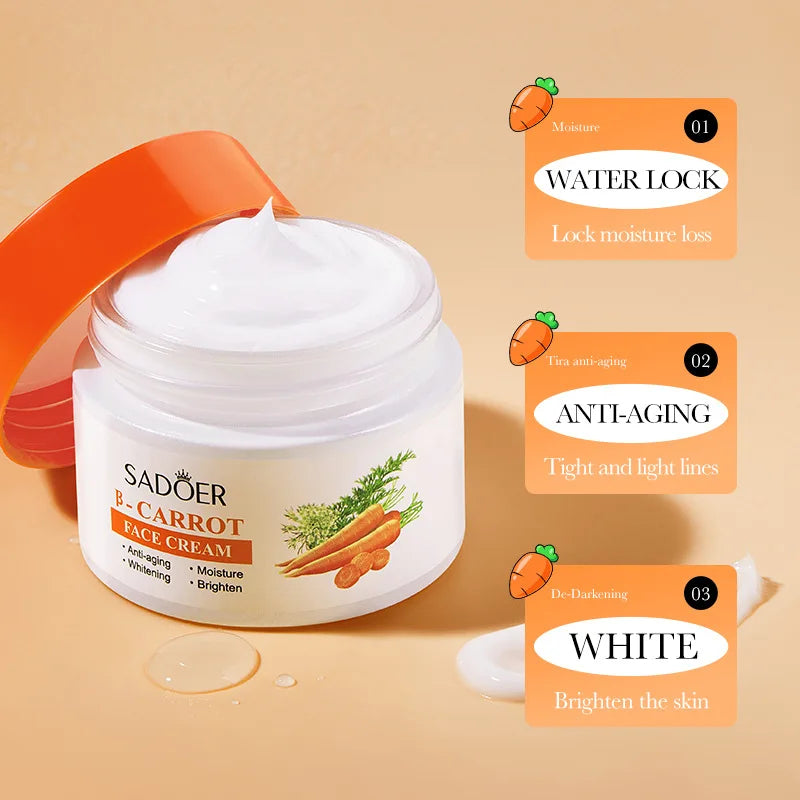 Anti-Aging Whitening Face Cream Moisturizer Carrot Facial Cream