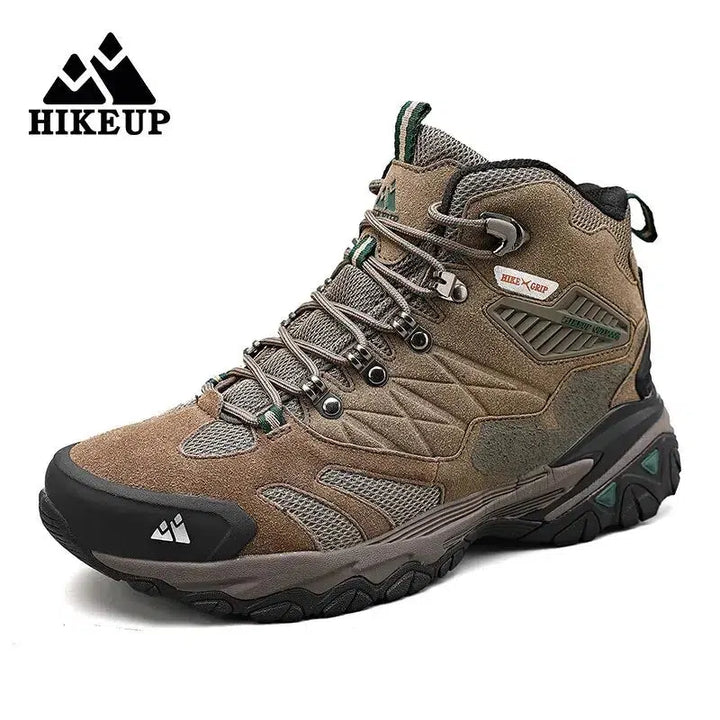 Mens Outdoor Hiking Boots Suede High Top Waterproof Men Shoes-Bennys Beauty World