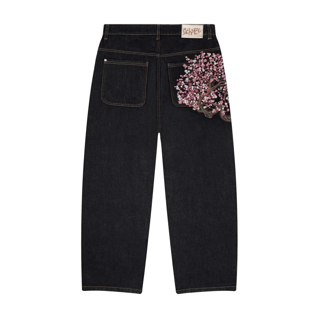 Y2K Star Ripped Baggy Jeans – Wide Leg High Waist Denim