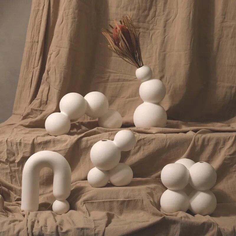 Nordic Ceramic Balloon Vase-Arlik interiors