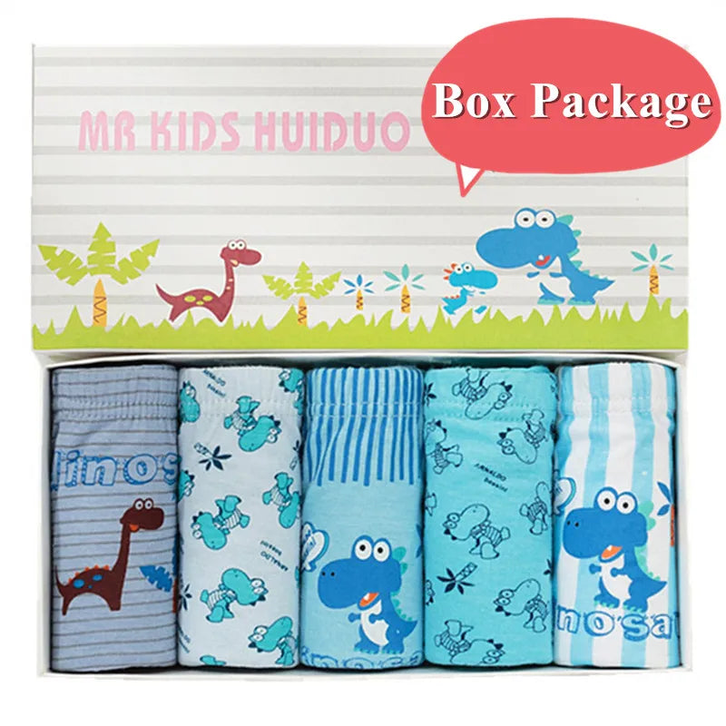 Boys Cotton Cartoon Briefs Multipack | Dinosaur &amp; Truck Print