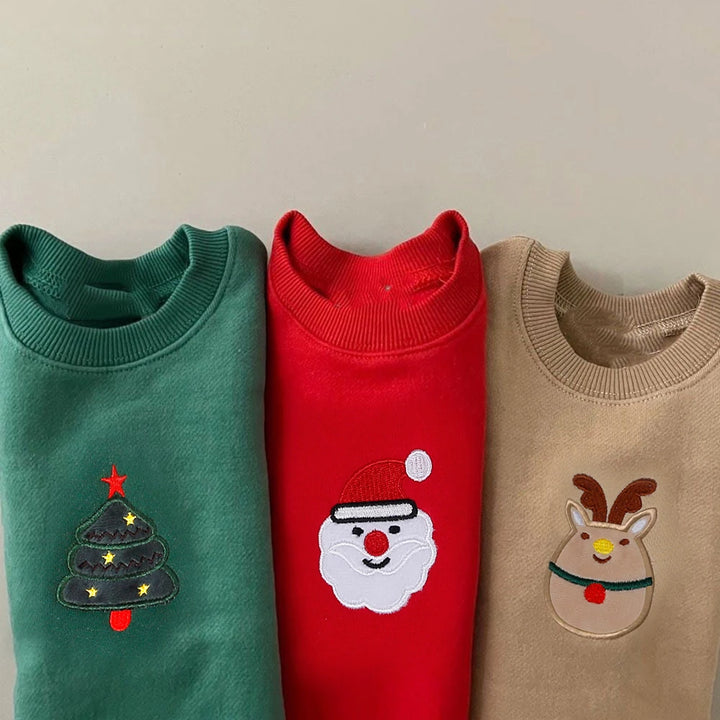Family Christmas Sweaters Xmas Hoodies Pajamas Warm Santa Claus Sweatshirt