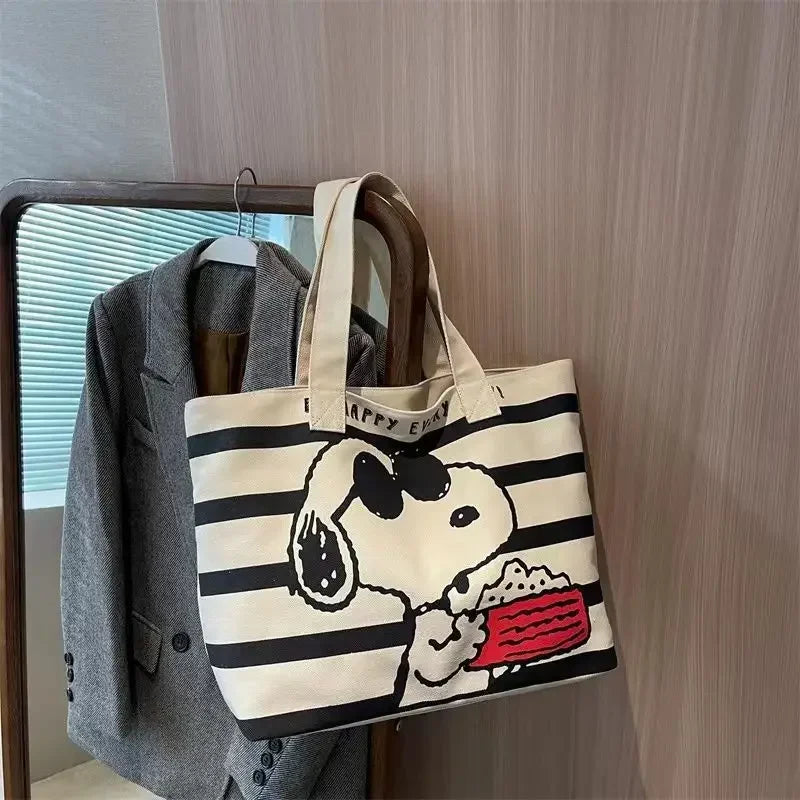 Cartoon Canvas Tote Bag for Women