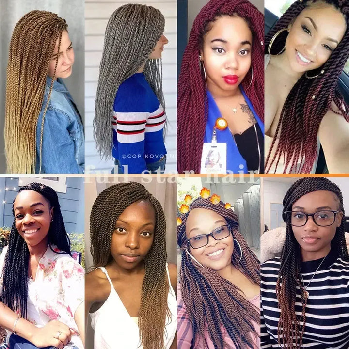 Full Star Pre-Twisted Crochet Braids – 30 Strands/Pack Synthetic Ombre Braiding Hair-braids-Bennys Beauty World