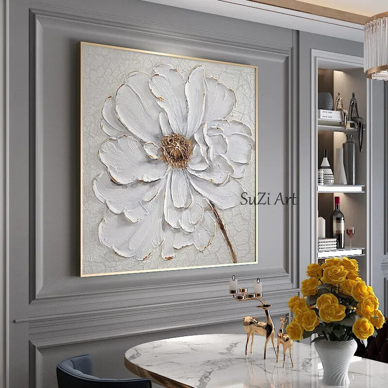 Floral Oil Painting On Canvas Wall Art-Painting-Arlik interiors