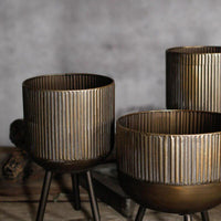 Metal Flowerpots Decor-Plant & Flower Bulbs-Arlik interiors