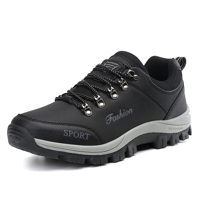 Men Hiking Shoes Waterproof Leather Snow Boots For Men