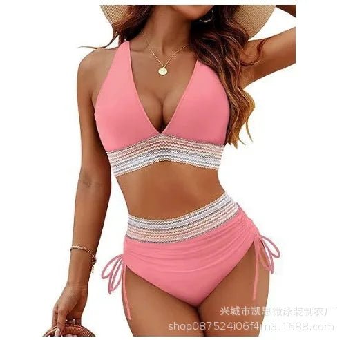 Solid Color Bikini Swimsuit Tight Multi - color - Bennys Beauty World