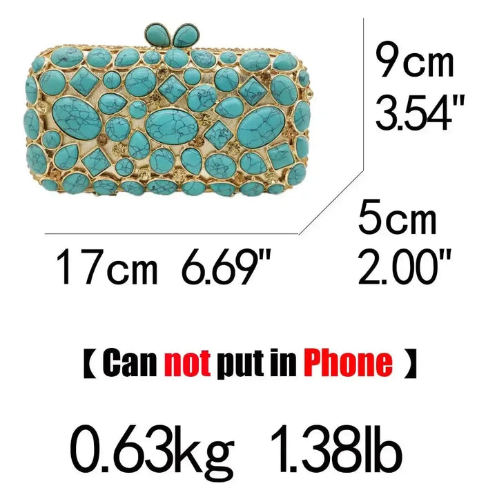 Crystal Minaudière Evening Clutch Bag – Women&