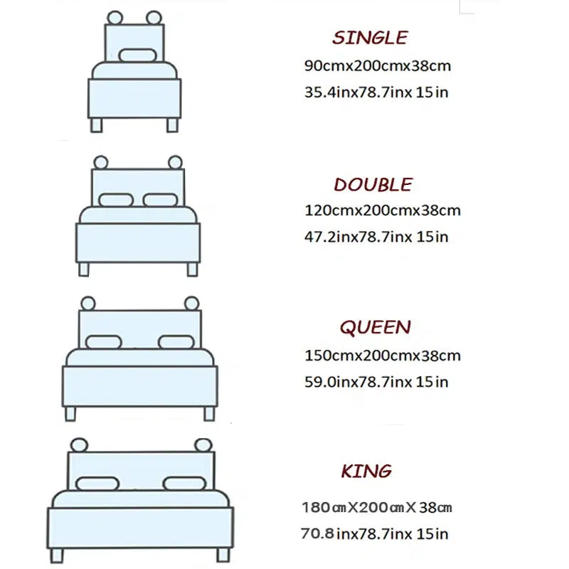 Single Double King And Queen Size Mattress Cover