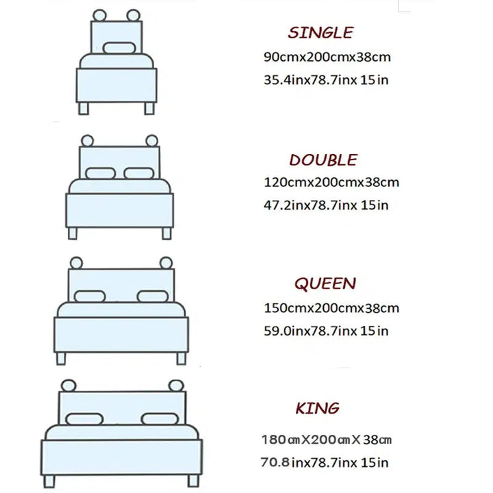 Single Double King And Queen Size Mattress Cover