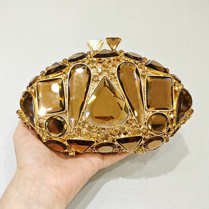 Large Rhinestone Crystal Evening Clutch Bag