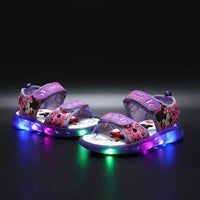 LED Light Casual Sandals Girls Sneakers Princess Outdoor Shoes-Shoes-Bennys Beauty World