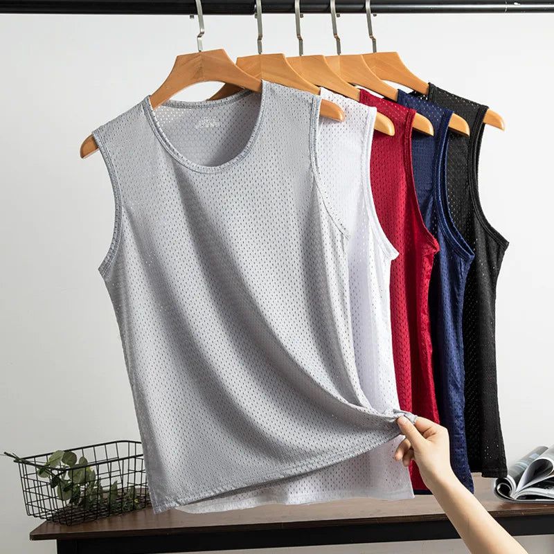 Men's Transparent Bodybuilding Sleeveless Shirt