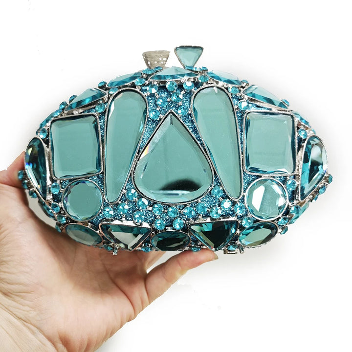 Large Rhinestone Crystal Evening Clutch Bag