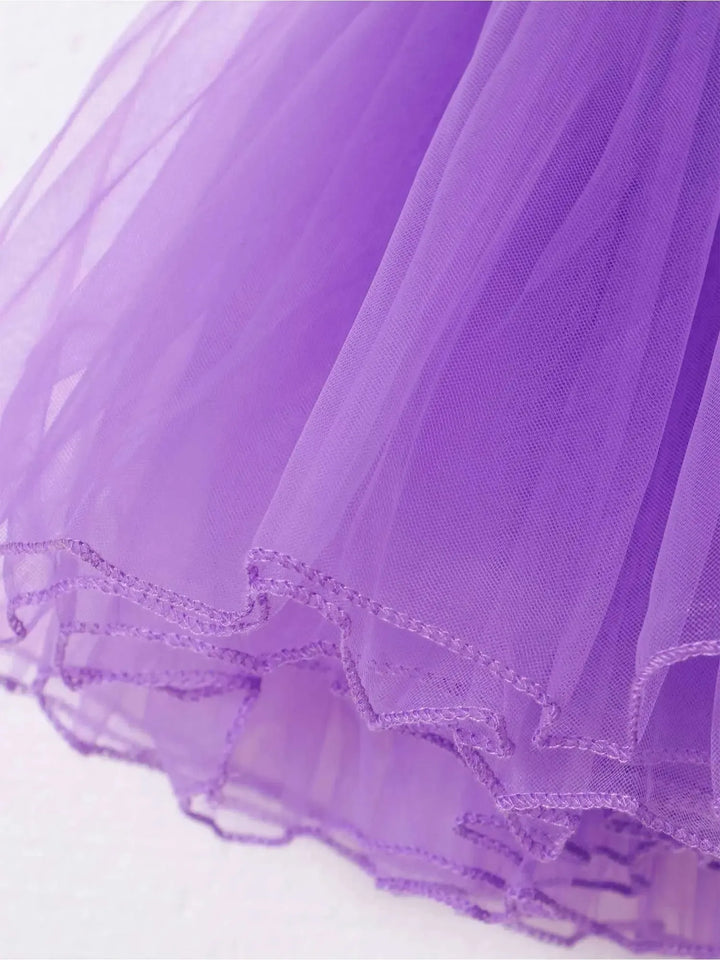 Girl Ballet Dance Leotard Long Sleeve Gymnastics Leotard+Tulle Tutu Skirt Outfit Kid Dance Training Workout Performance Bodysuit-Bennys Beauty World