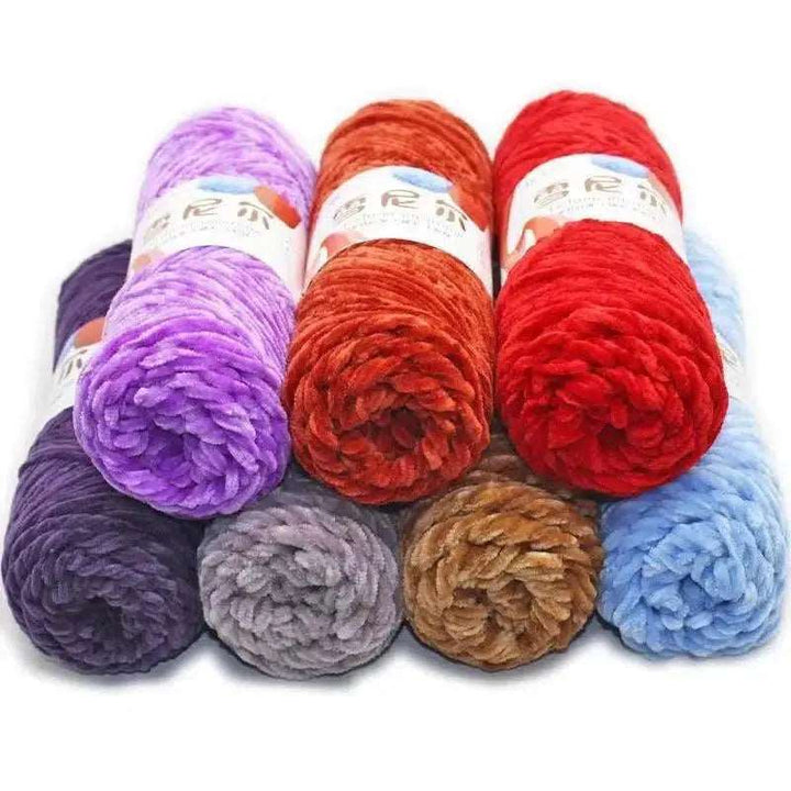 100g Yarn Polyester Blended Cotton Velvet Yarn for Knitting