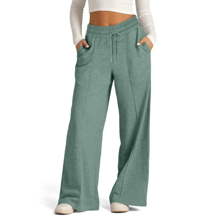 Womens Wide Leg Sweatpants High Waisted Baggy Flared Pants-Pant-Bennys Beauty World
