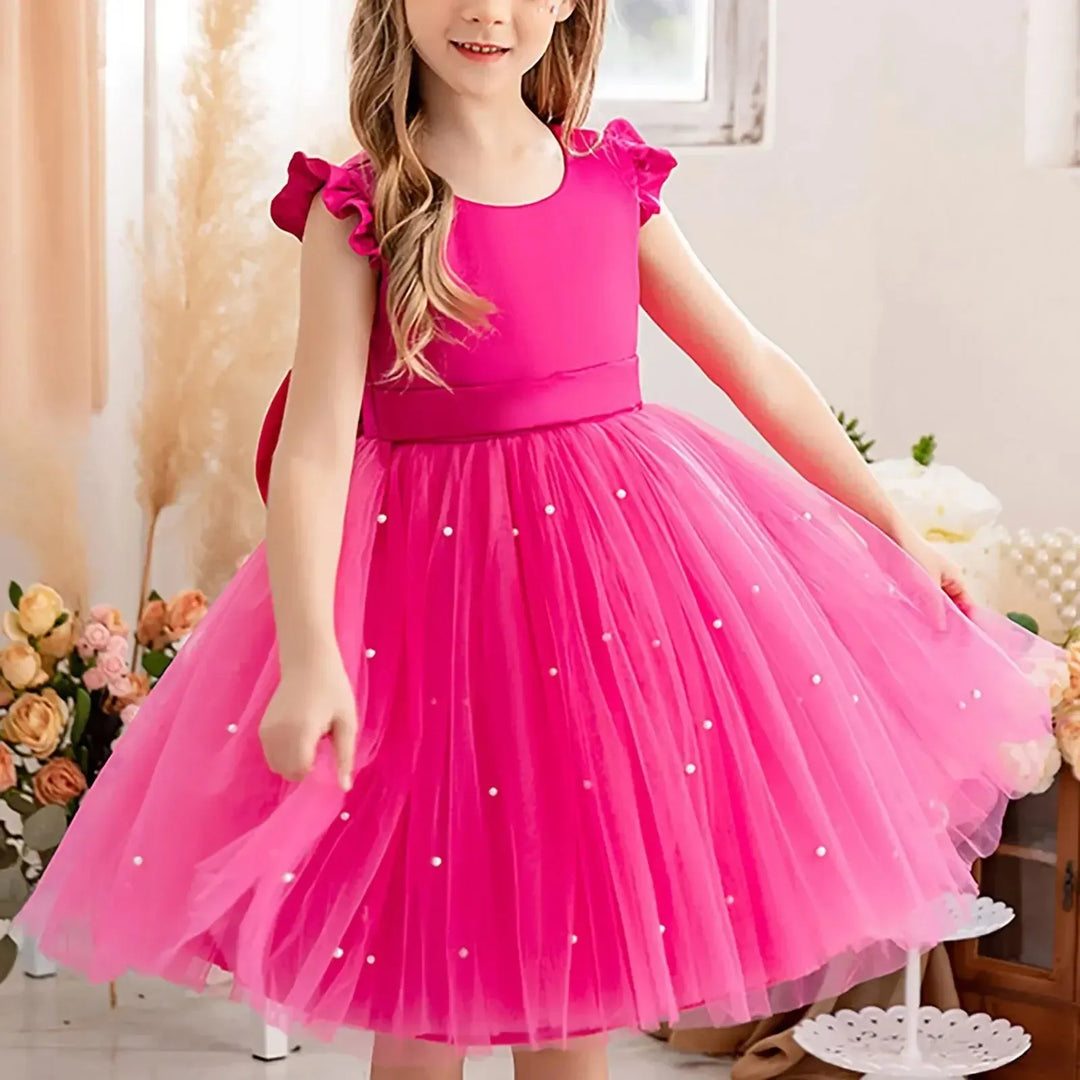 Girls Flower Girl Dress – Christmas &amp; Party (18M–9Y) - Bennys Beauty World