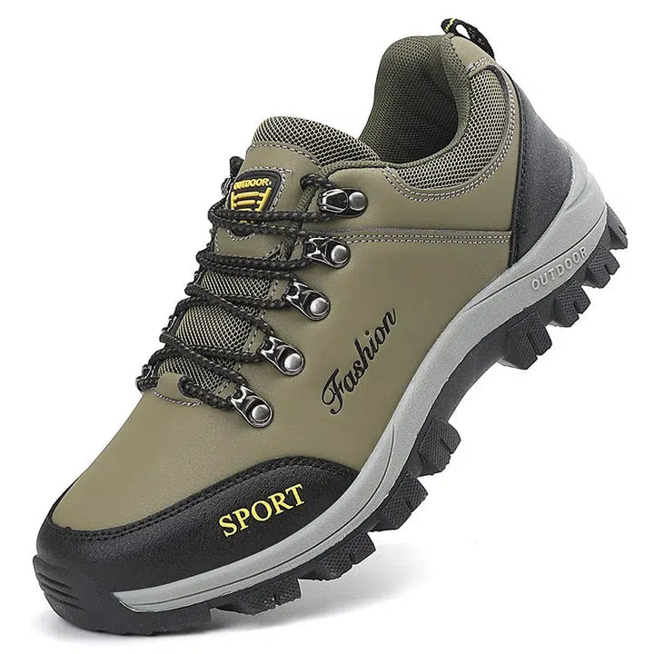 Men Hiking Shoes Waterproof Leather Snow Boots For Men-Bennys Beauty World